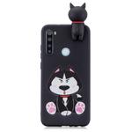 For Xiaomi Redmi Note 8T Shockproof Colored Painted Lying Cartoon TPU Protective Case(Cute Husky)