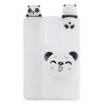For Huawei P40 Shockproof Colored Painted Lying Cartoon TPU Protective Case(Smiley Panda)