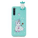 For Galaxy A21 Shockproof Colored Painted Lying Cartoon TPU Protective Case(Caring Unicorn)