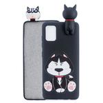 For Galaxy A41 Shockproof Colored Painted Lying Cartoon TPU Protective Case(Cute Husky)