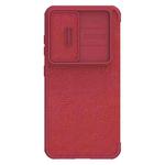 For Samsung Galaxy S23 5G NILLKIN QIN Series Pro Sliding Camera Cover Design Leather Phone Case(Red)
