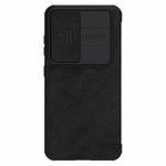 For Samsung Galaxy S23+ 5G NILLKIN QIN Series Pro Sliding Camera Cover Design Leather Phone Case(Black)