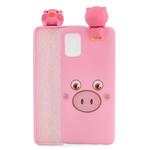 For Galaxy S20 Shockproof Colored Painted Lying Cartoon TPU Protective Case(Pink Pig)