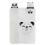 For Galaxy S20 Shockproof Colored Painted Lying Cartoon TPU Protective Case(Smiley Panda)