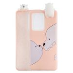 For Galaxy S20 Ultra Shockproof Colored Painted Lying Cartoon TPU Protective Case(Big White Bear)