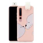 For Xiaomi Mi 10 Shockproof Colored Painted Lying Cartoon TPU Protective Case(Big White Bear)