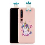 For Xiaomi Mi 10 Shockproof Colored Painted Lying Cartoon TPU Protective Case(Music Unicorn)