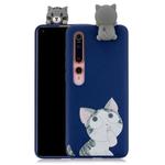 For Xiaomi Mi 10 Shockproof Colored Painted Lying Cartoon TPU Protective Case(Big Face Cat)