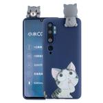 For Xiaomi Mi Note 10 Shockproof Colored Painted Lying Cartoon TPU Protective Case(Big Face Cat)