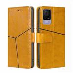 For TCL 405 / 406 / 408 Geometric Stitching Horizontal Flip Leather Phone Case(Yellow)