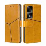For Honor 80 GT Geometric Stitching Horizontal Flip Leather Phone Case(Yellow)
