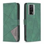 For Xiaomi Redmi K60 / K60 Pro Magnetic Buckle Rhombus Texture Leather Phone Case(Green)