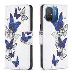 For Xiaomi Redmi 12C Colored Drawing Pattern Leather Phone Case(Butterflies)