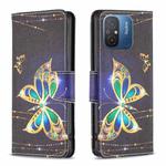 For Xiaomi Redmi 12C Colored Drawing Pattern Leather Phone Case(Big Butterfly)