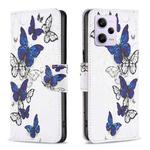 For Xiaomi Redmi Note 12 Pro+ Global Colored Drawing Pattern Leather Phone Case(Butterflies)