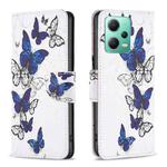 For Xiaomi Redmi Note 12 Global Colored Drawing Pattern Leather Phone Case(Butterflies)