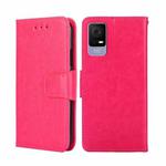 For TCL 405 / 406 / 408 Crystal Texture Leather Phone Case(Rose Red)