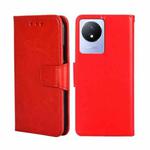 For vivo Y02 4G Crystal Texture Leather Phone Case(Red)