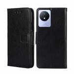 For vivo Y02 4G Crystal Texture Leather Phone Case(Black)