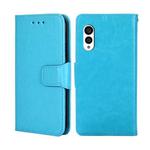 For Fujitsu Arrows N F-51C Crystal Texture Leather Phone Case(Sky Blue)