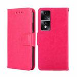 For Honor 80 GT Crystal Texture Leather Phone Case(Rose Red)