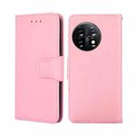 For OnePlus 11 Crystal Texture Leather Phone Case(Pink)