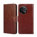 For OnePlus 11 Crystal Texture Leather Phone Case(Brown)