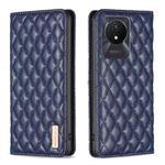 For vivo Y02 4G Diamond Lattice Magnetic Leather Flip Phone Case(Blue)