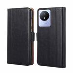 For vivo Y02 4G Ostrich Texture Horizontal Flip Leather Phone Case(Black)