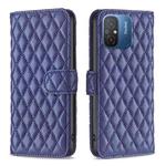 For Xiaomi Redmi 12C Diamond Lattice Wallet Leather Flip Phone Case(Blue)