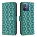 For Xiaomi Redmi 12C Diamond Lattice Wallet Leather Flip Phone Case(Green)