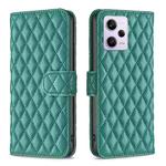 For Xiaomi Redmi Note 12 Pro 5G Global Diamond Lattice Wallet Leather Flip Phone Case(Green)
