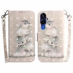 For Tecno Pova 4 Pro 3D Colored Pattern Flip Leather Phone Case(Squirrels)