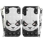 For Samsung Galaxy A34 5G 3D Colored Pattern Flip Leather Phone Case(Angry Bear)