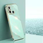 For Xiaomi Redmi 12C 4G XINLI Straight Edge 6D Electroplate TPU Phone Case(Mint Green)