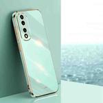 For Honor 80 Pro Flat XINLI Straight Edge 6D Electroplate TPU Phone Case(Mint Green)