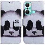 For Infinix Hot 20 Play Coloured Drawing Flip Leather Phone Case(Panda)