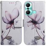 For Infinix Hot 20 Play Coloured Drawing Flip Leather Phone Case(Magnolia)