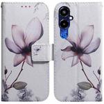 For Tecno Pova 4 Pro Coloured Drawing Flip Leather Phone Case(Magnolia)