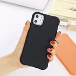 For iPhone 11 Solid Color TPU Slim Shockproof Protective Case(Black)