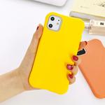 For iPhone 11 Solid Color TPU Slim Shockproof Protective Case(Yellow)