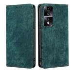 For Honor 80 GT RFID Anti-theft Brush Magnetic Leather Phone Case(Green)