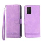 For Samsung Galaxy A51 4G Dierfeng Dream Line TPU + PU Leather Phone Case(Purple)