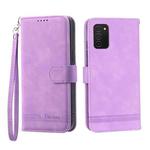 For Samsung Galaxy A71 4G Dierfeng Dream Line TPU + PU Leather Phone Case(Purple)