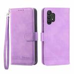 For Samsung Galaxy A32 4G Dierfeng Dream Line TPU + PU Leather Phone Case(Purple)