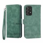 For Samsung Galaxy A52 5G / 4G Dierfeng Dream Line TPU + PU Leather Phone Case(Green)