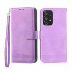 For Samsung Galaxy A52 5G / 4G Dierfeng Dream Line TPU + PU Leather Phone Case(Purple)