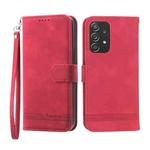 For Samsung Galaxy A52 5G / 4G Dierfeng Dream Line TPU + PU Leather Phone Case(Red)