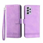 For Samsung Galaxy A72 5G / 4G Dierfeng Dream Line TPU + PU Leather Phone Case(Purple)