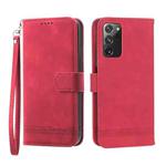 For Samsung Galaxy A03s US Version Dierfeng Dream Line TPU + PU Leather Phone Case(Red)